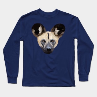Geometrical African Wild Dog Long Sleeve T-Shirt